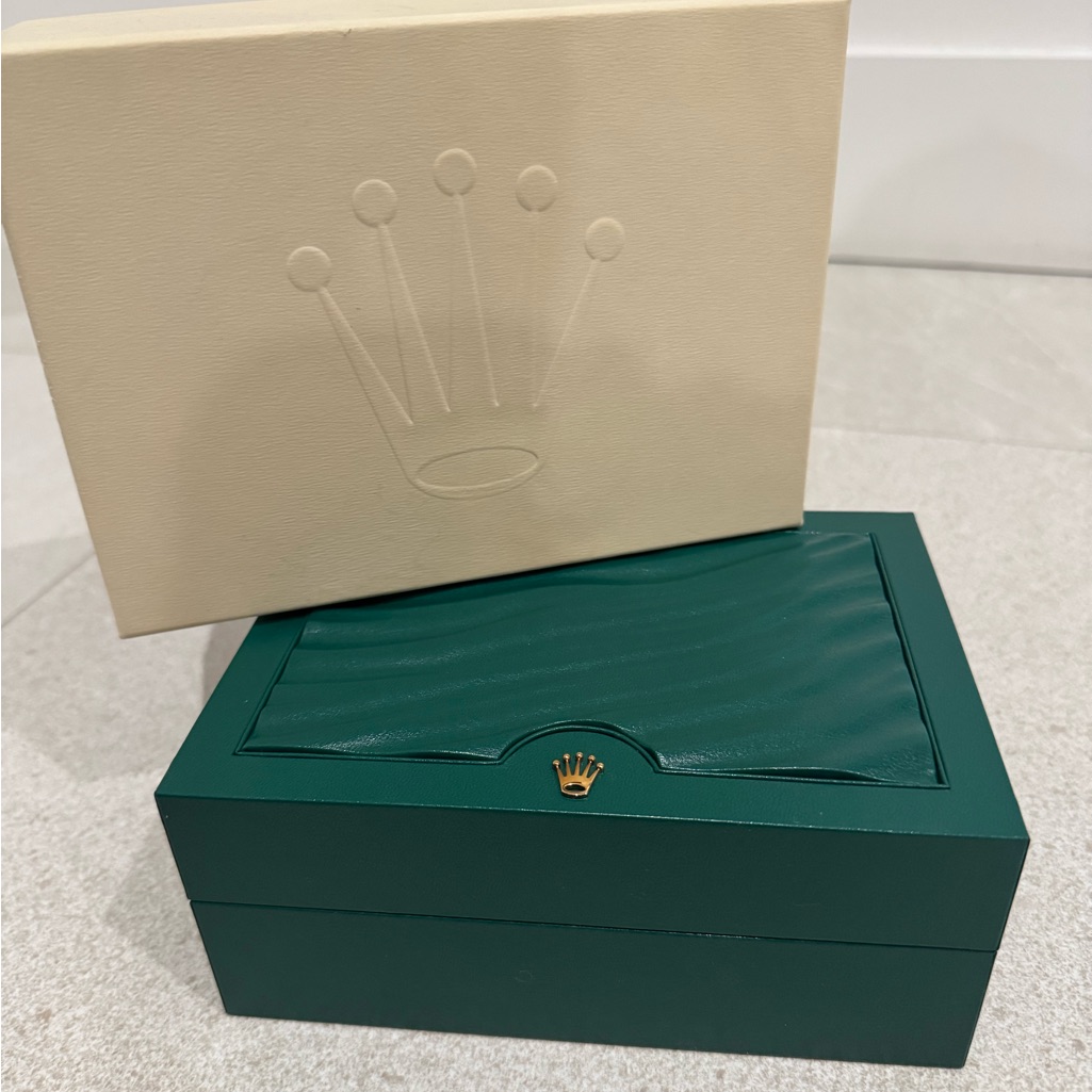 Rolex Green Cream Gold Mens Watch Box For Oyster Perpetual